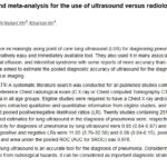 POCUS for Pneumonia? EDE 3 Journal Club Meta-analysis presented by TJ